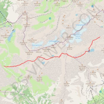 Trace GPS Tour du Wildhorn J1, itinéraire, parcours