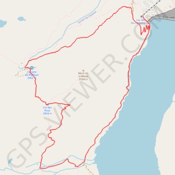 Trace GPS Sentier des Bouquetins, itinéraire, parcours