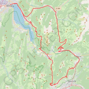Trace GPS Cols de la Forclaz, du Tamié et de l'Épine, itinéraire, parcours