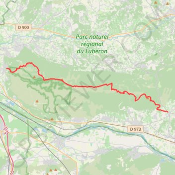 Trace GPS Traversée du petit Luberon, itinéraire, parcours