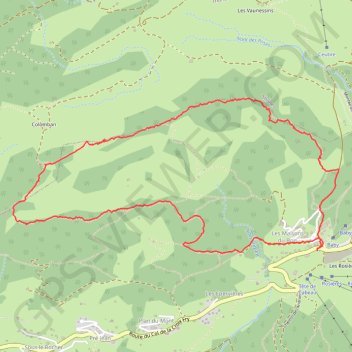 Trace GPS Circuit Colomban - La Croix Fry (Aravis), itinéraire, parcours
