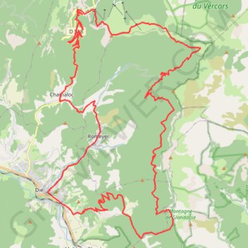 Trace GPS Balcons de Glandasse, itinéraire, parcours