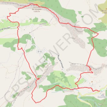 Trace GPS Colle de Rougiès, itinéraire, parcours