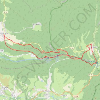 Trace GPS Cascades du Hérisson, itinéraire, parcours