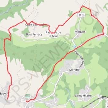 Trace GPS Boucle de Groisy par la Tour, itinéraire, parcours