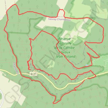 Trace GPS Combe Lavaux - combe au Moine à Gevrey-Chambertin, itinéraire, parcours