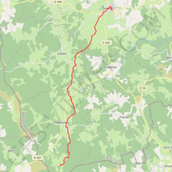 Trace GPS Saugues - Le Sauvage, itinéraire, parcours