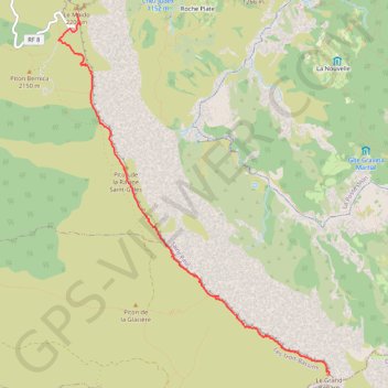Trace GPS Le Grand Bénare depuis Le Maïdo, itinéraire, parcours