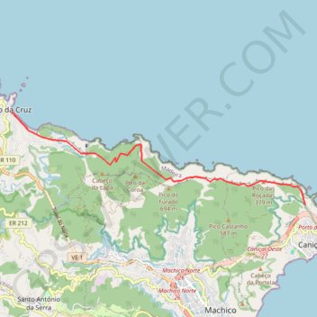 Trace GPS Caniçal - Porto da Cruz, itinéraire, parcours