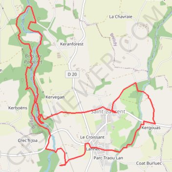 Trace GPS TRK2, itinéraire, parcours