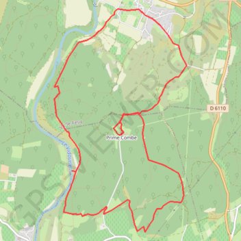 Trace GPS Autour de Notre-Dame de Prime Combe, itinéraire, parcours