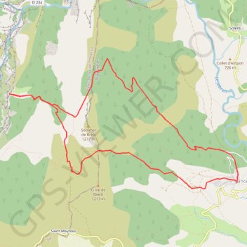 Trace GPS Trigance belvedere de Rancoumas, itinéraire, parcours