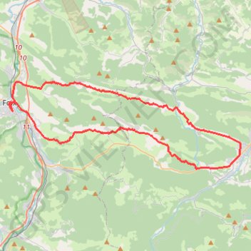 Trace GPS De Foix à Lavelanet par Roquefixade, itinéraire, parcours