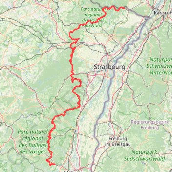 Trace GPS Traversée du Massif Vosgien, itinéraire, parcours