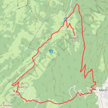 Trace GPS Montricher (21.5km), itinéraire, parcours