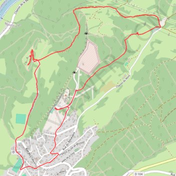 Trace GPS Falaise et château de Montfaucon, itinéraire, parcours