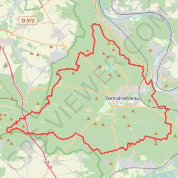 Trace GPS Tour du Massif de Fontainebleau, itinéraire, parcours