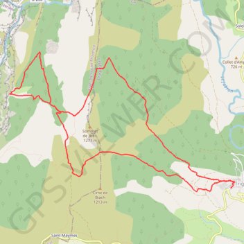 Trace GPS Trigance-Montagne de Breis, itinéraire, parcours