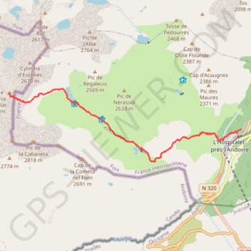 Trace GPS Pic de Siscaro, itinéraire, parcours