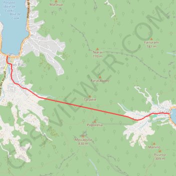 Trace GPS 44 - Traversée Vaiare Paopao-1381948, itinéraire, parcours