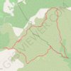Trace GPS Mont Olympe - Mont Aurélien, itinéraire, parcours