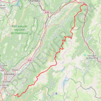 Trace GPS GR738 Traversée de Haute Belledonne, itinéraire, parcours