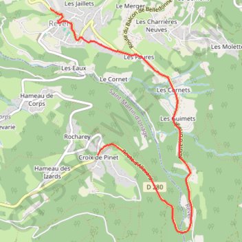 Trace GPS Revel - Saint-Martin-d, itinéraire, parcours