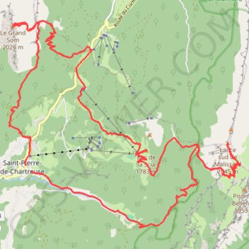 Trace GPS Grand Som La Scia Lances de Malissard, itinéraire, parcours