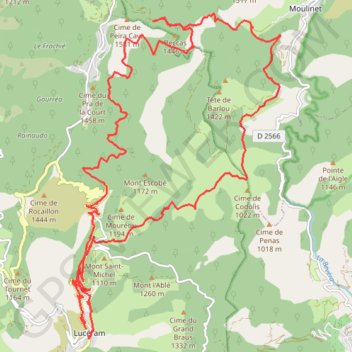 Trace GPS Baisse de Beccas et granges du cuous, itinéraire, parcours