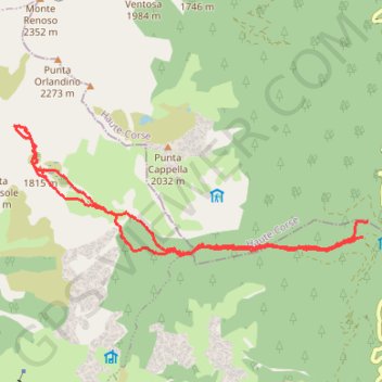 Trace GPS Les Pozzi par le col de Verde, itinéraire, parcours