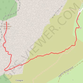 Trace GPS La Culaz - Roc des Charmieux, itinéraire, parcours