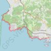 Trace GPS Sentier du littoral entre Bandol et le port de la Madrague, itinéraire, parcours