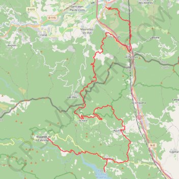 Trace GPS Moto jour 1 Macanet, itinéraire, parcours