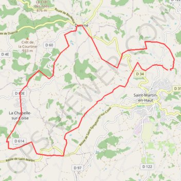 Trace GPS Converted from a KML file using KML2GPX.COM, itinéraire, parcours
