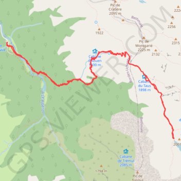 Trace GPS Parking du Valier - Étang de Milouga, itinéraire, parcours