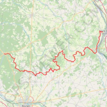Trace GPS Cosne-Cours-sur-Loire - Neuvy-sur-Barangeon, itinéraire, parcours