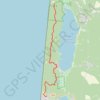 Trace GPS Hourtin-Plage / Lacanau-Océan, itinéraire, parcours