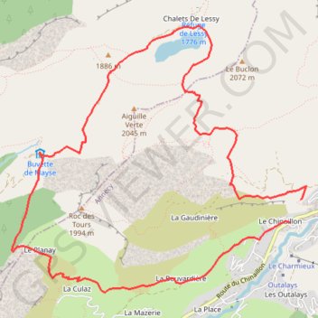 Trace GPS Boucle du Lac de Lessy, itinéraire, parcours