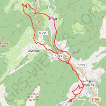 Trace GPS La Grande Terche - Le Biot - Le Sey - La Grande Terche, itinéraire, parcours