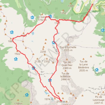 Trace GPS Tour des étangs de Bethmale, itinéraire, parcours