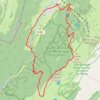 Trace GPS Lélex Mont Jura 16Km, itinéraire, parcours