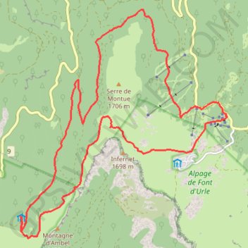 Trace GPS Ski de rando nordique à partir de Chaud Clapier, itinéraire, parcours