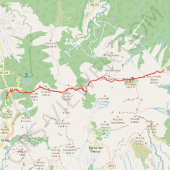 Trace GPS 1-Achada do Teixeira - Pico Ruivo - Encumeada, itinéraire, parcours