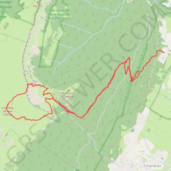 Trace GPS Le colomby de Gex par le Pas de l'échine, itinéraire, parcours