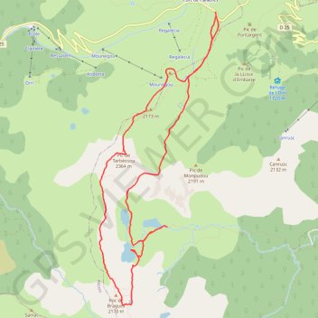 Trace GPS La boucle du Pic de Tarbésou et des Étangs de Rabassoles, itinéraire, parcours