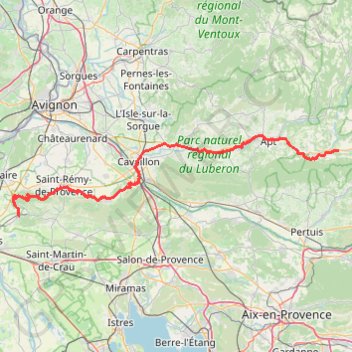 Trace GPS GR653D Randonnée de CéreSainte (Alpes-de-Haute-Provence) à Fontvieille (Bouches-du-Rhône), itinéraire, parcours
