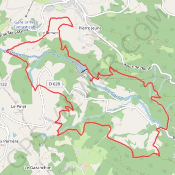 Trace GPS Monts du Lyonnais-Thurins-Barrage, itinéraire, parcours