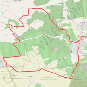 Trace GPS De Champigny à Chacé, itinéraire, parcours