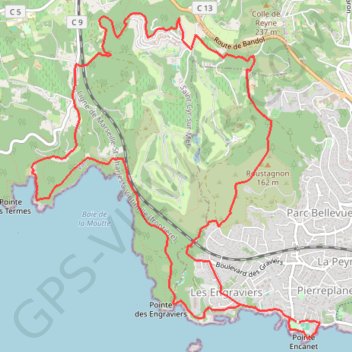 Trace GPS Roustagnon - Port d'Alon, itinéraire, parcours