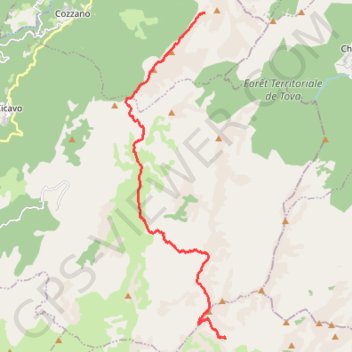 Trace GPS Du refuge d'Usciolu au refuge d'Asinau, itinéraire, parcours